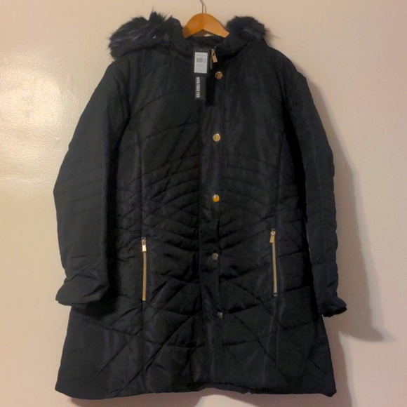 Avenue plus size puffer Wave quilt in black - Picture 1 of 7